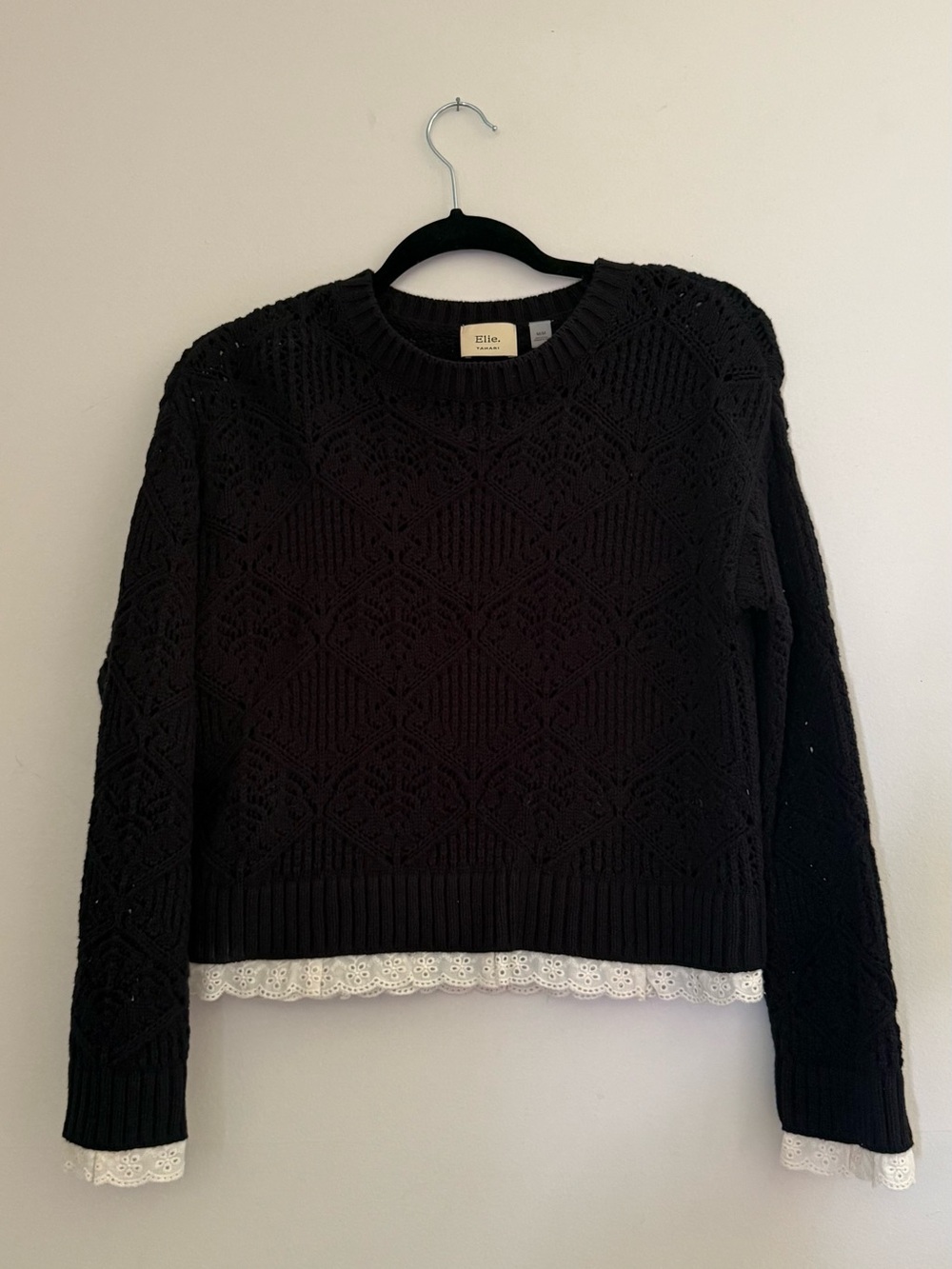 Ellie sweater with lace